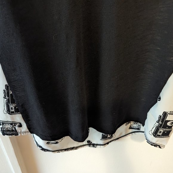 Anthropologie Porridge Black/White Telephone Print Tank - Picture 9 of 14